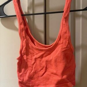 Coral Ribbed Tank Top